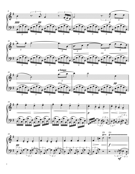 Serge Rachmaninoff 13 Prelude Op. 32 No. 5 (easy/intermediate piano) image number null