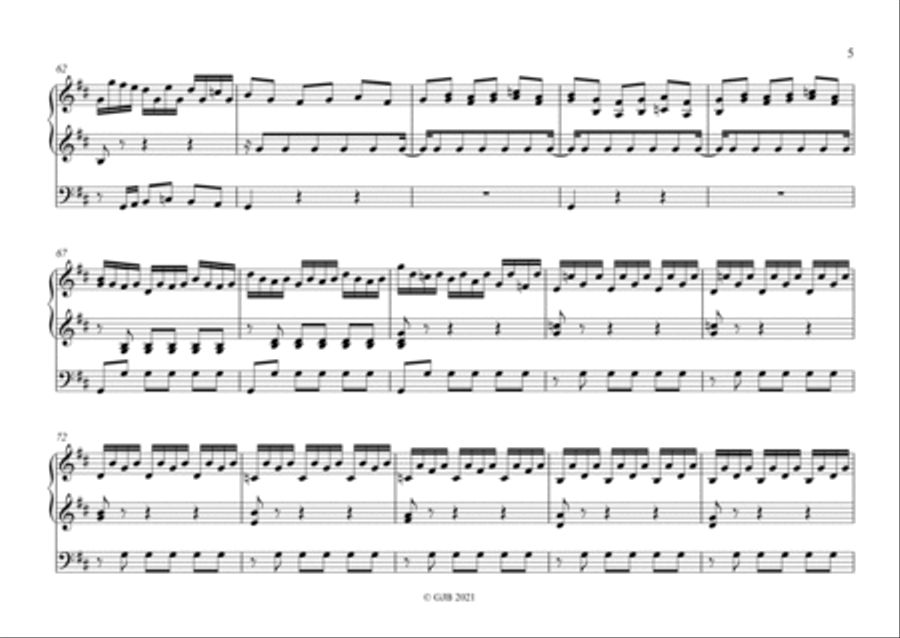 Bach Sinfonia to Cantata 29 for organ Organ Solo scores gallery preview page 5