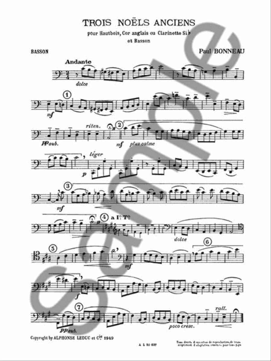 3 Noels Anciens (trio - Woodwind) Woodwind Trio scores gallery preview page 2