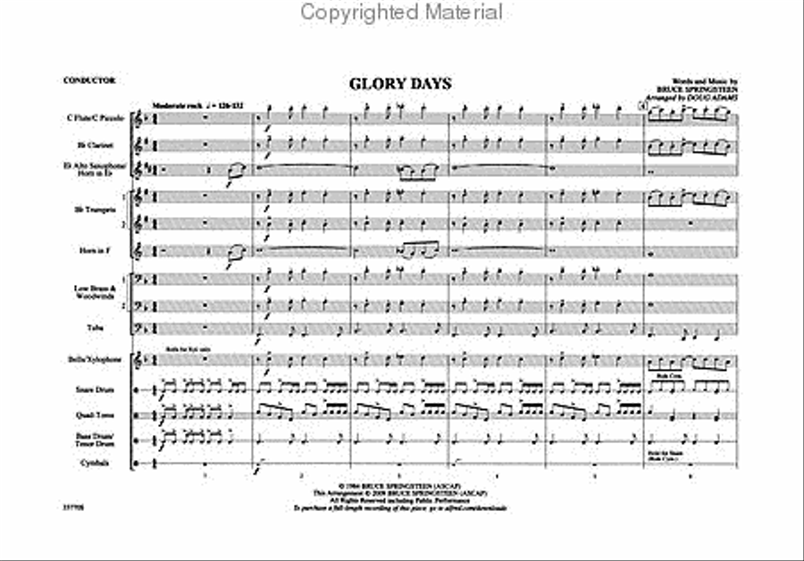 Glory Days Glory Days Marching Band scores gallery preview page 2