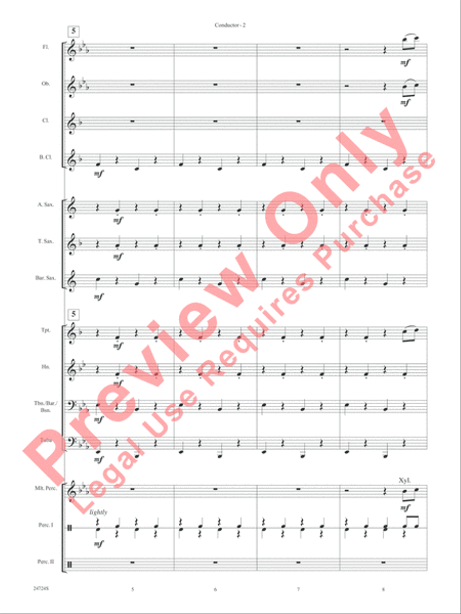 Wonka's Welcome Song (from Charlie and the Chocolate Factory) Concert Band scores gallery preview page 4