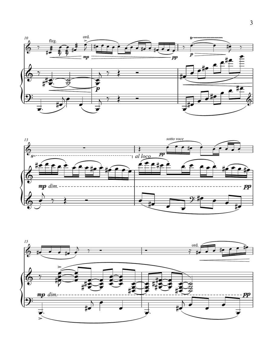 Canzone for Flute and Piano Chamber Music scores gallery preview page 3