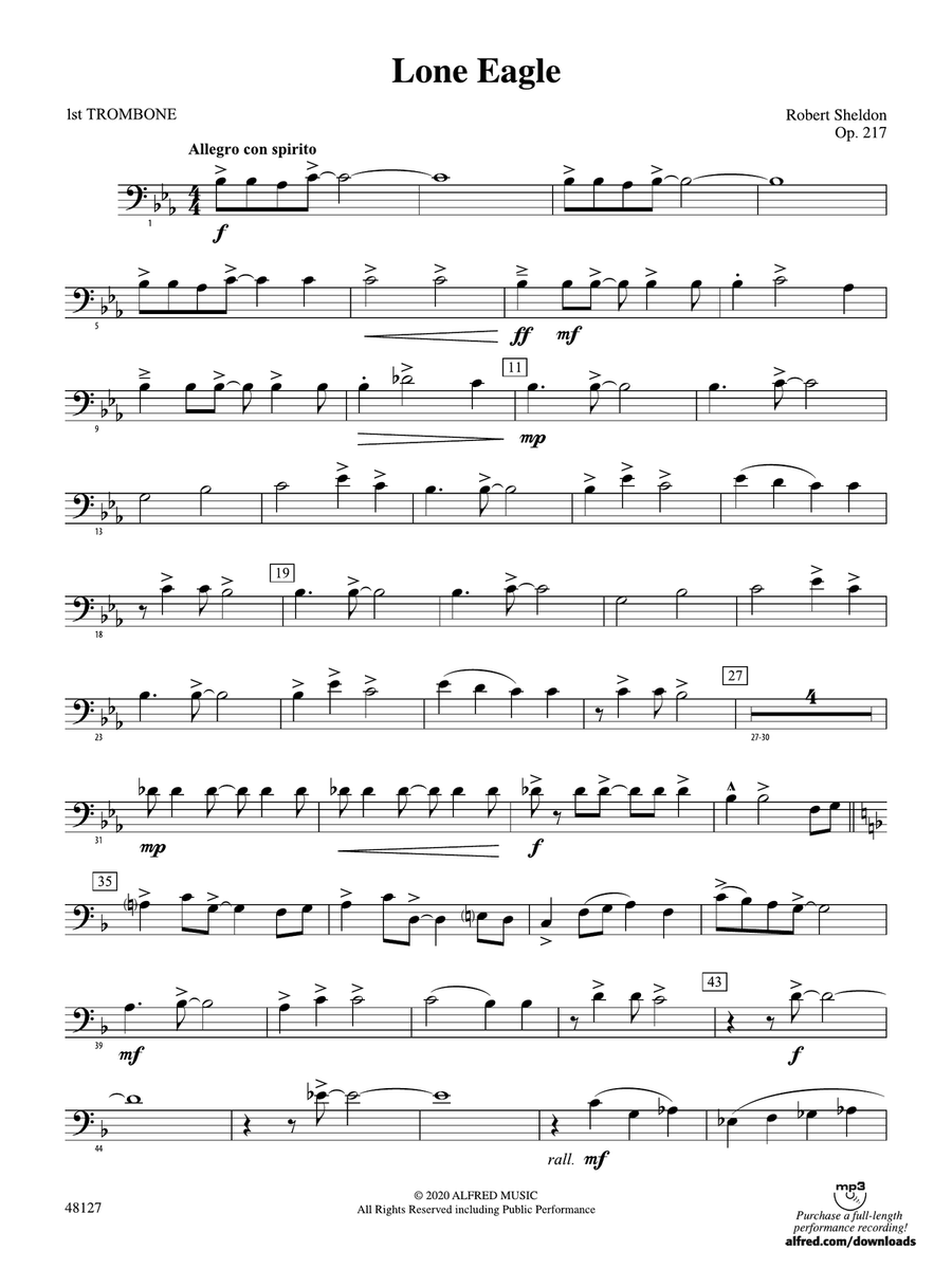 Lone Eagle: 1st Trombone