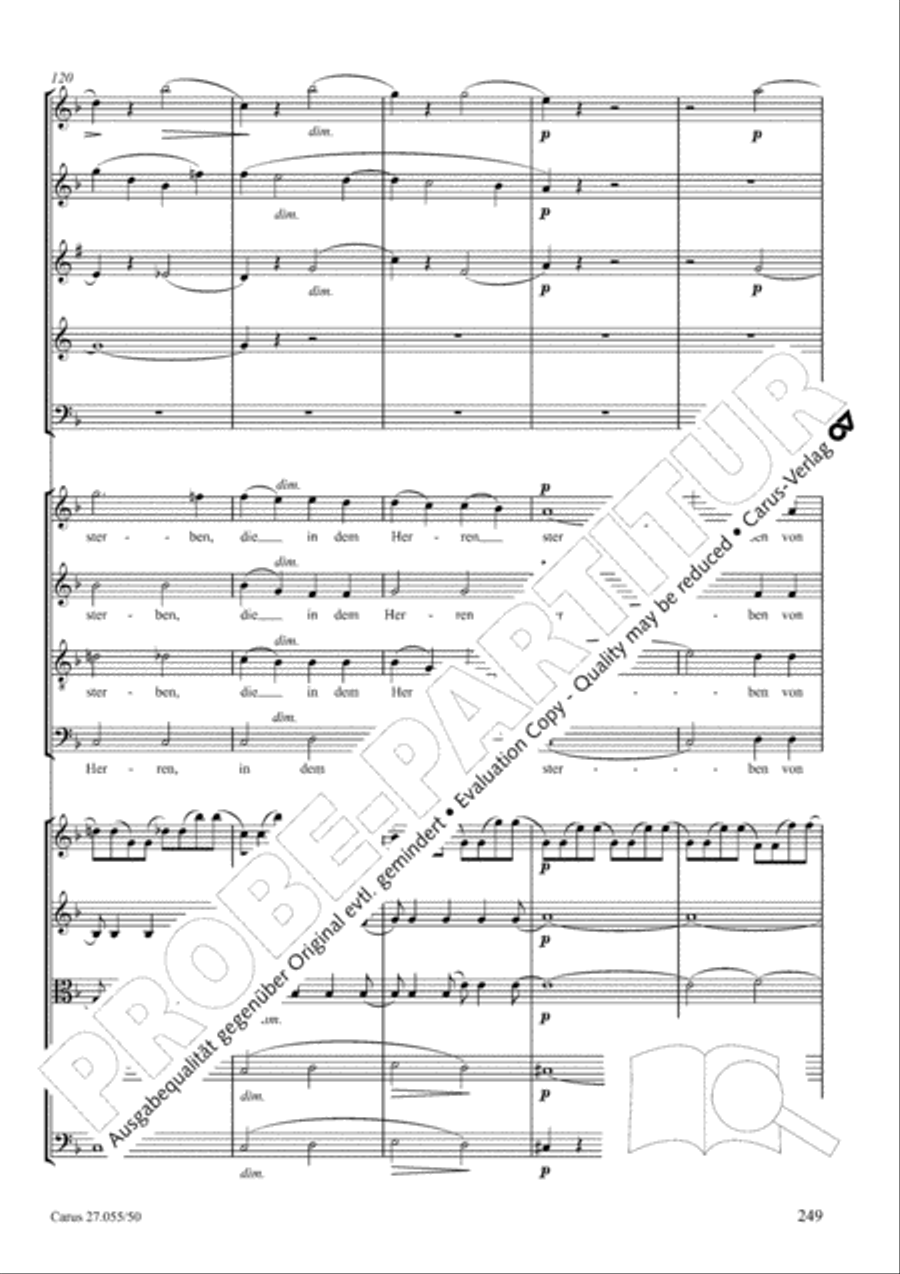 Ein Deutsches Requiem (German Requiem) 4-Part scores gallery preview page 256