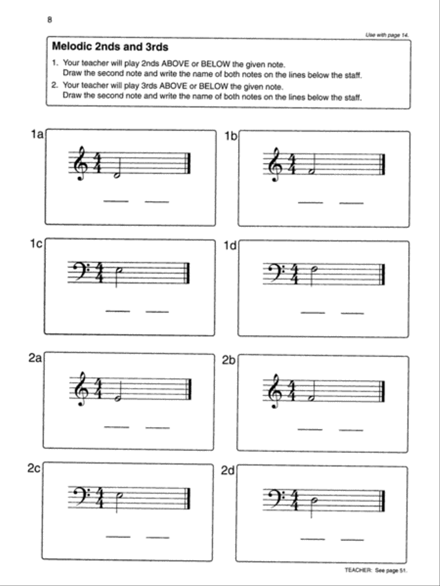 Alfred's Basic Adult Piano Course Ear Training, Book 1 Piano Method scores gallery preview page 4