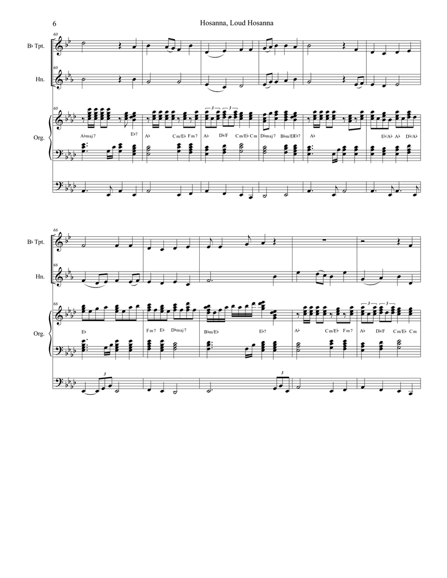 Hosanna, Loud Hosanna (with 