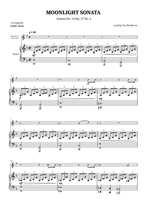 Moonlight Sonata for Tenor Sax and Piano Accompaniment
