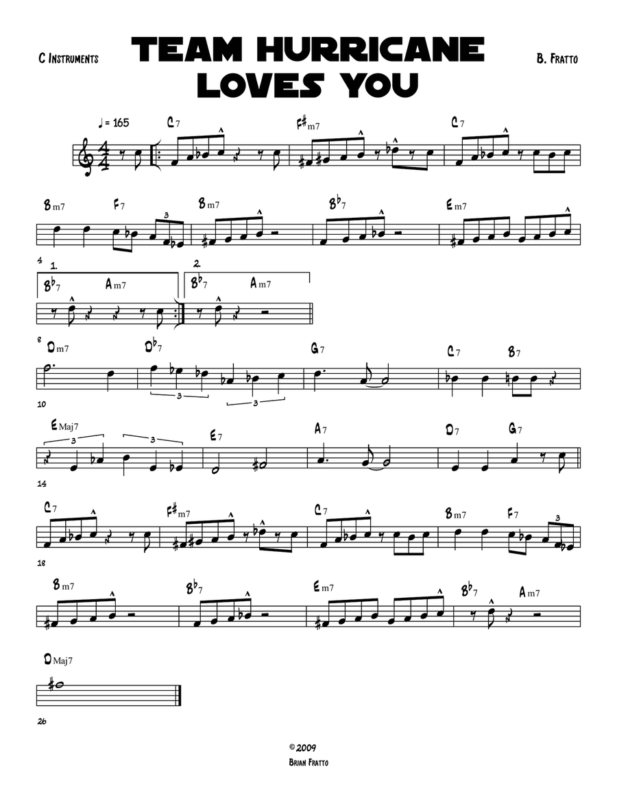 Team Hurricane Loves You Piano scores gallery preview page 3