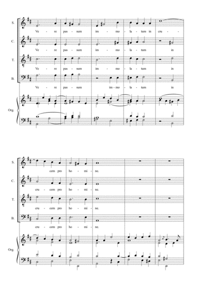AVE VERUM - W. A. Mozart - For SATB Choir and Organ - Score Only image number null