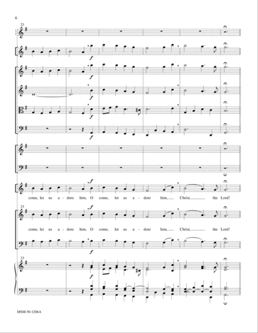 O Come, All Ye Faithful Choir scores gallery preview page 6