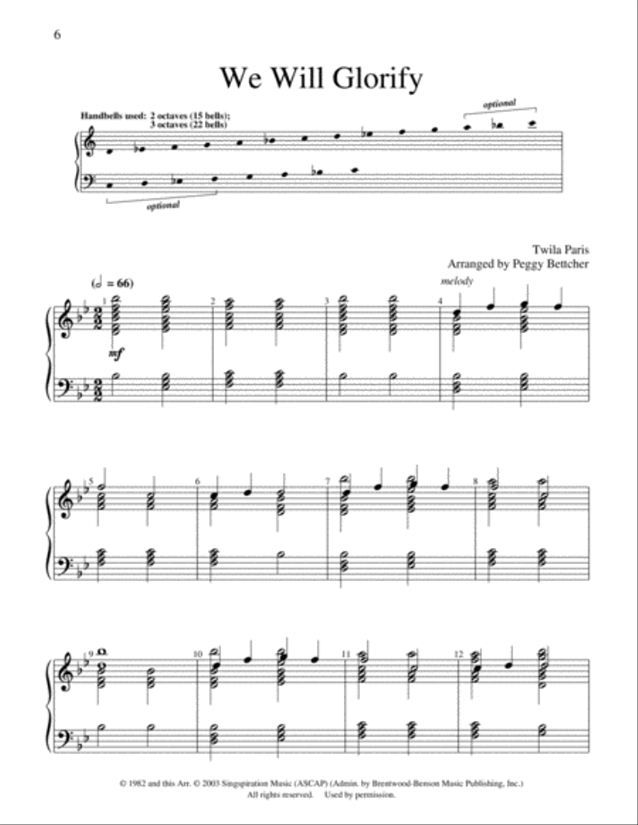 Easy to Ring Praise and Worship 3-Octaves scores gallery preview page 24