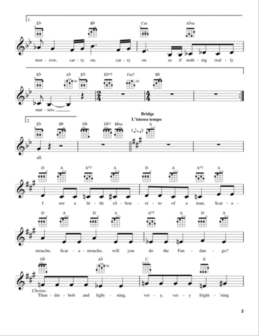Bohemian Rhapsody Ukulele scores gallery preview page 3