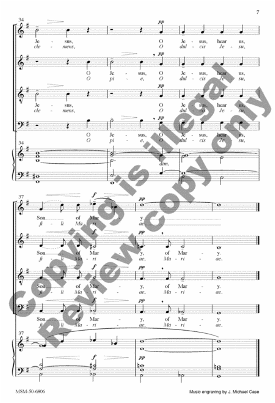 Hail, True Body/Ave verum corpus 4-Part scores gallery preview page 7
