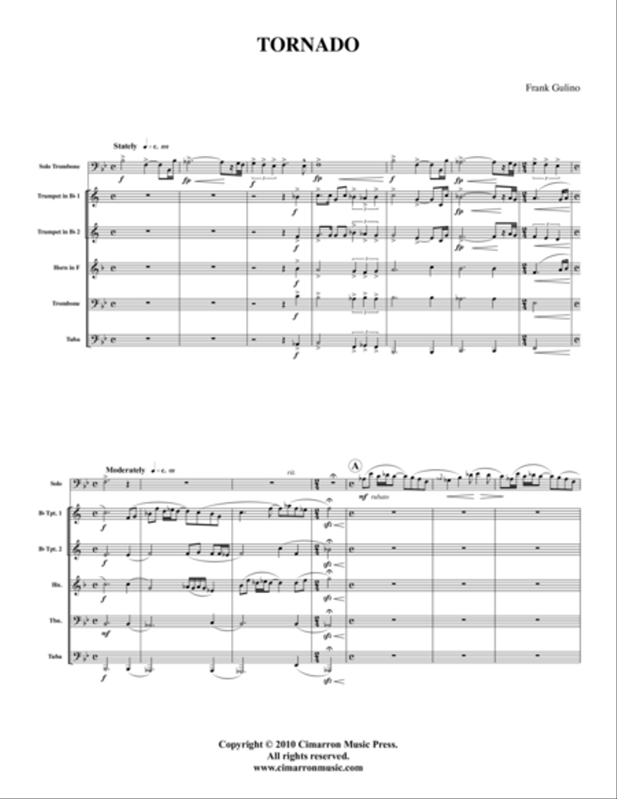 Tornado Brass Quintet scores gallery preview page 1