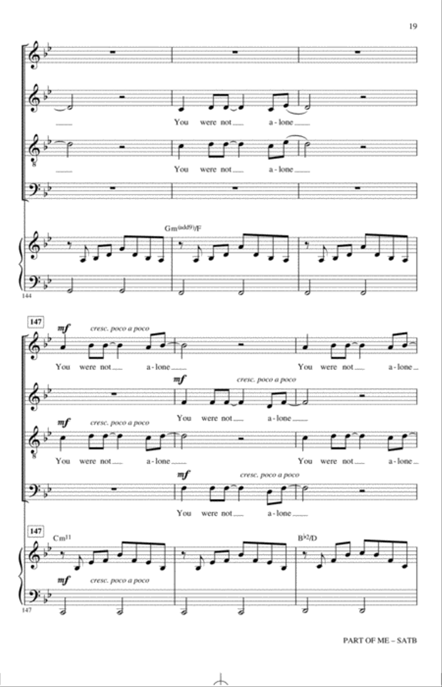 Part Of Me (from Dear Evan Hansen) (arr. Roger Emerson) 4-Part scores gallery preview page 18