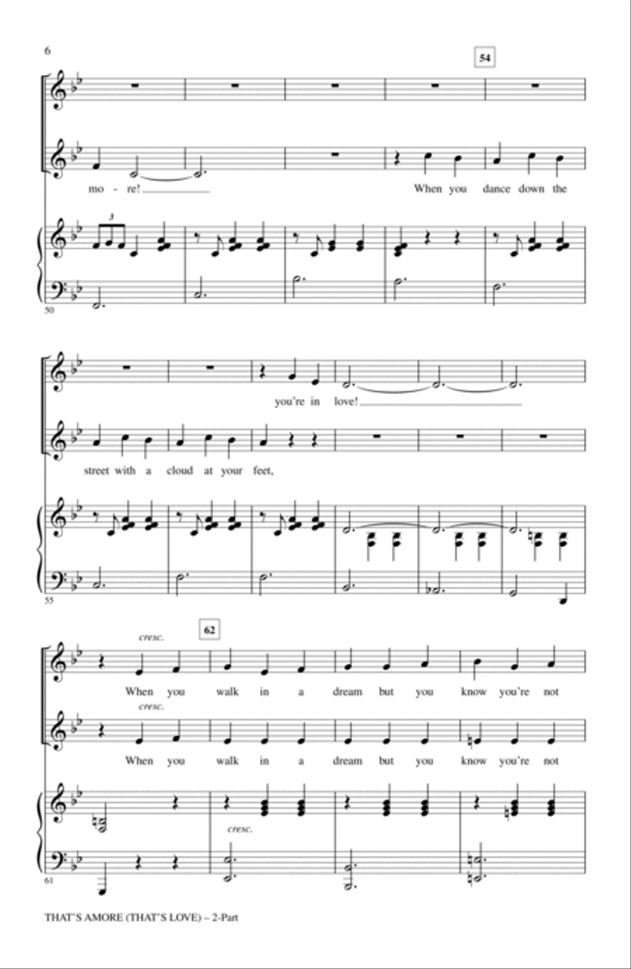 That's Amoré (That's Love) (arr. Jill Gallina) 2-Part scores gallery preview page 5