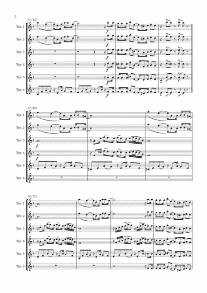 Às Quarentonas de Quarentena - For Trumpet Ensemble