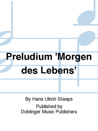 Book cover for Praludium ,,Morgen des Lebens