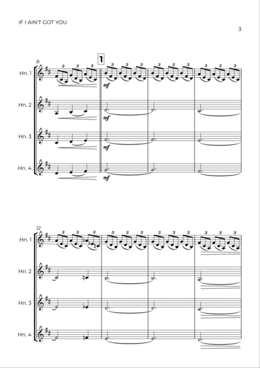 If I Ain't Got You If I Ain't Got You Brass Quartet scores gallery preview page 3