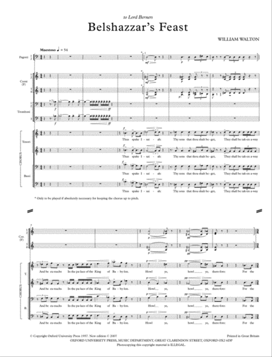 Belshazzar's Feast Belshazzar's Feast 4-Part scores gallery preview page 2