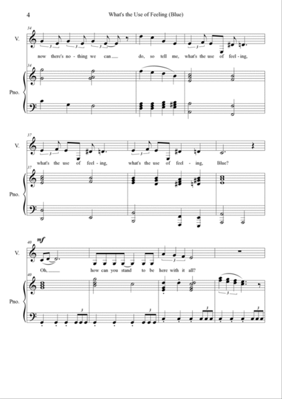 What's The Use Of Feeling (blue) Voice scores gallery preview page 4