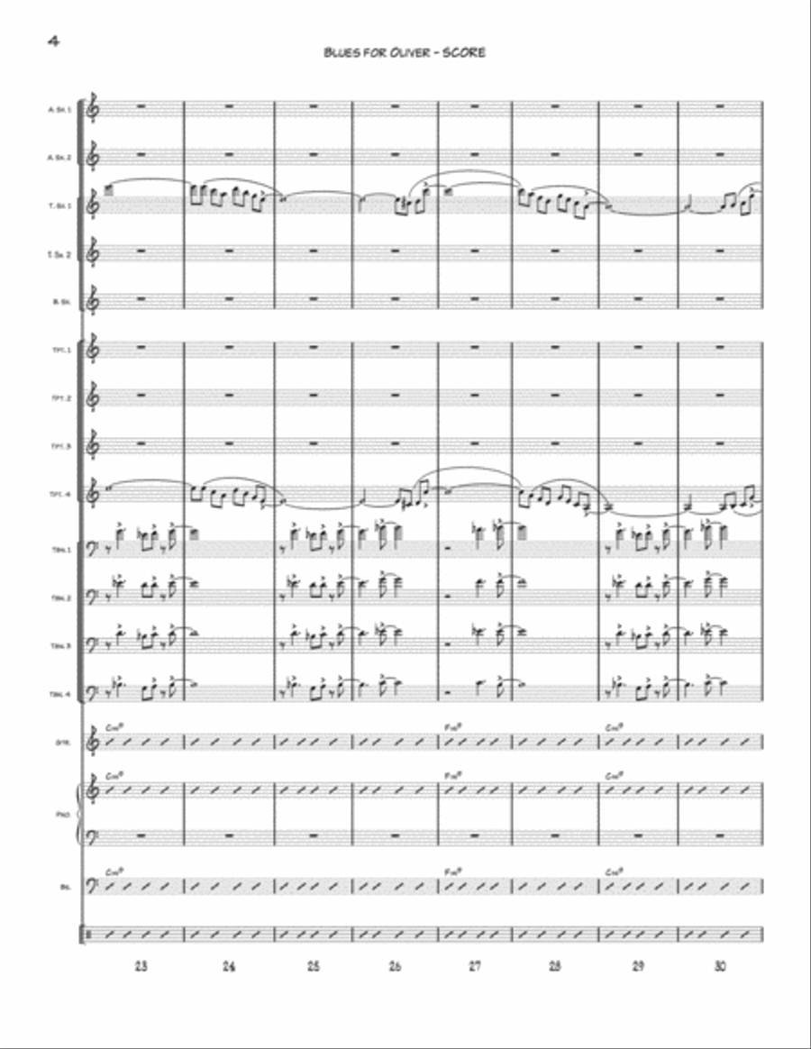 Blues for Oliver Blues for Oliver Jazz Ensemble scores gallery preview page 4