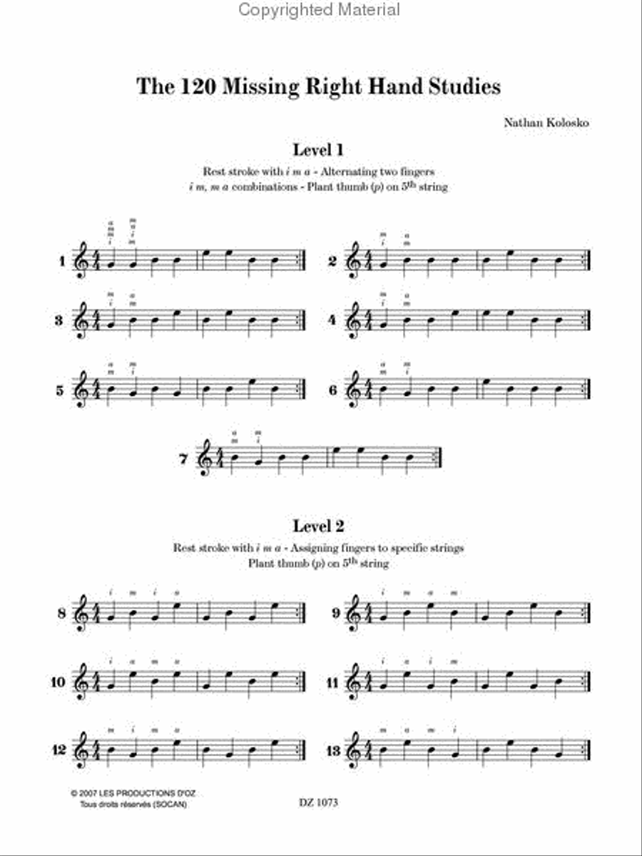The 120 Missing Right Hand Studies Classical Guitar scores gallery preview page 2