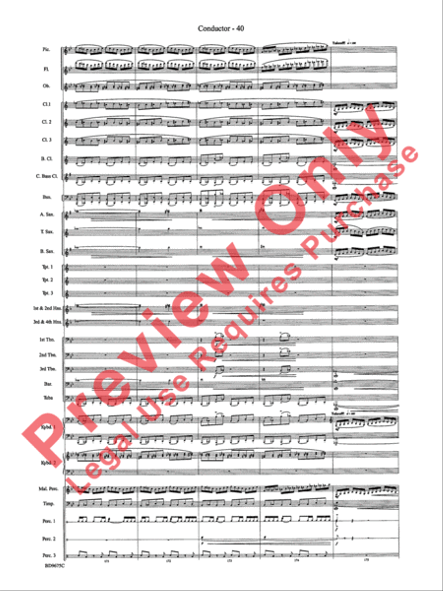 Twelve Seconds to the Moon Concert Band scores gallery preview page 43