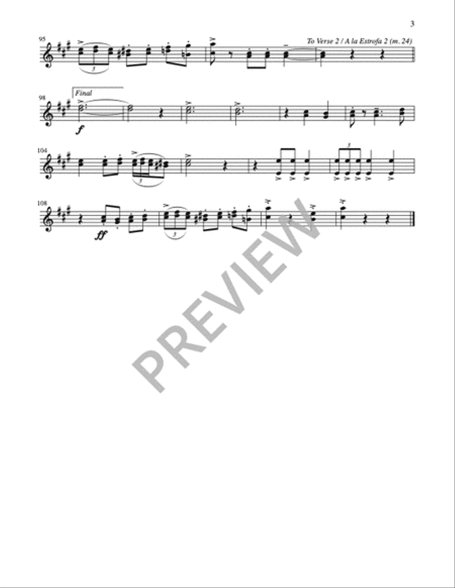 Las Mañanitas / The Morning Song - Instrument edition Trumpet scores gallery preview page 4