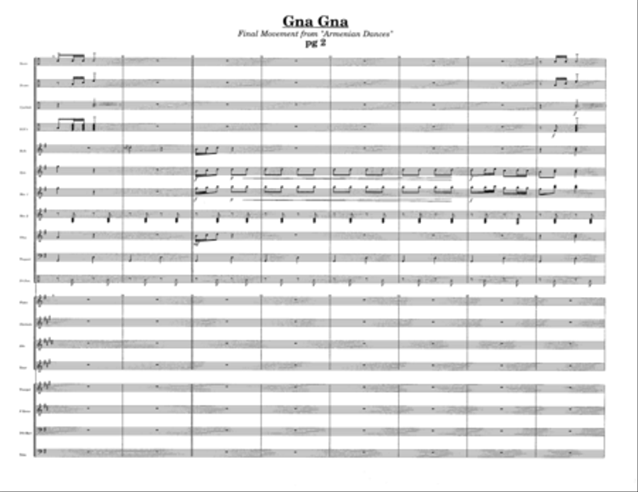 Gna Gna - from Armenian Dances w/Tutor Tracks Percussion Ensemble scores gallery preview page 4