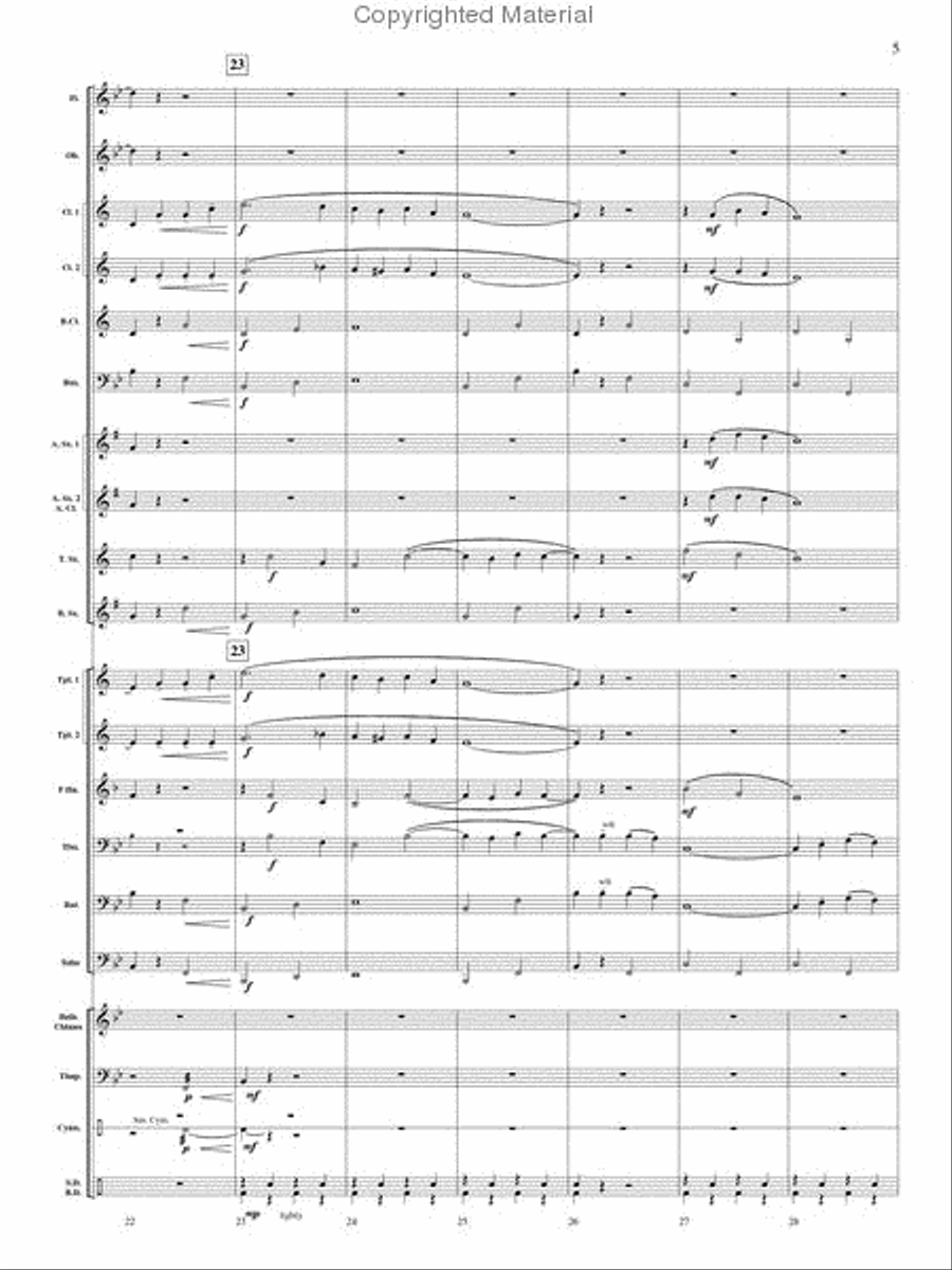 Swedish Hymn of Praise Concert Band scores gallery preview page 5