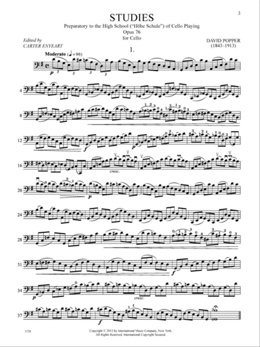 Studies: Preparatory To The High School (Hohe Schule) Of Cello Playing, Op. 76 Cello Solo scores gallery preview page 2