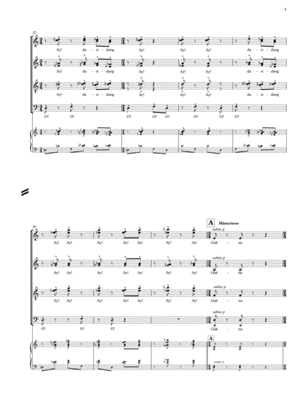 Danse Sacrale from The Rite of Spring.  SATB a-cappella with divisi and soloists (See description)