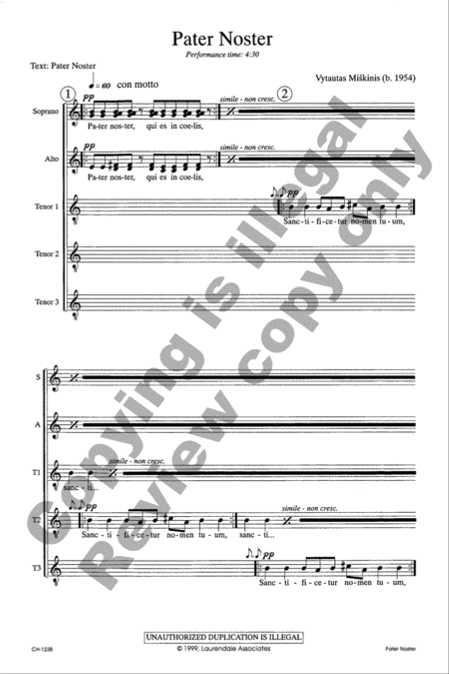 Pater Noster Pater Noster Divisi scores gallery preview page 3