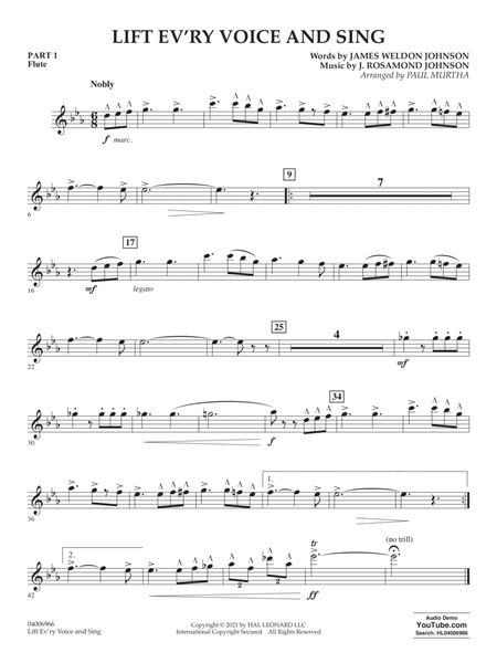 Lift Ev'ry Voice And Sing (arr. Paul Murtha) - Pt.1 - Flute