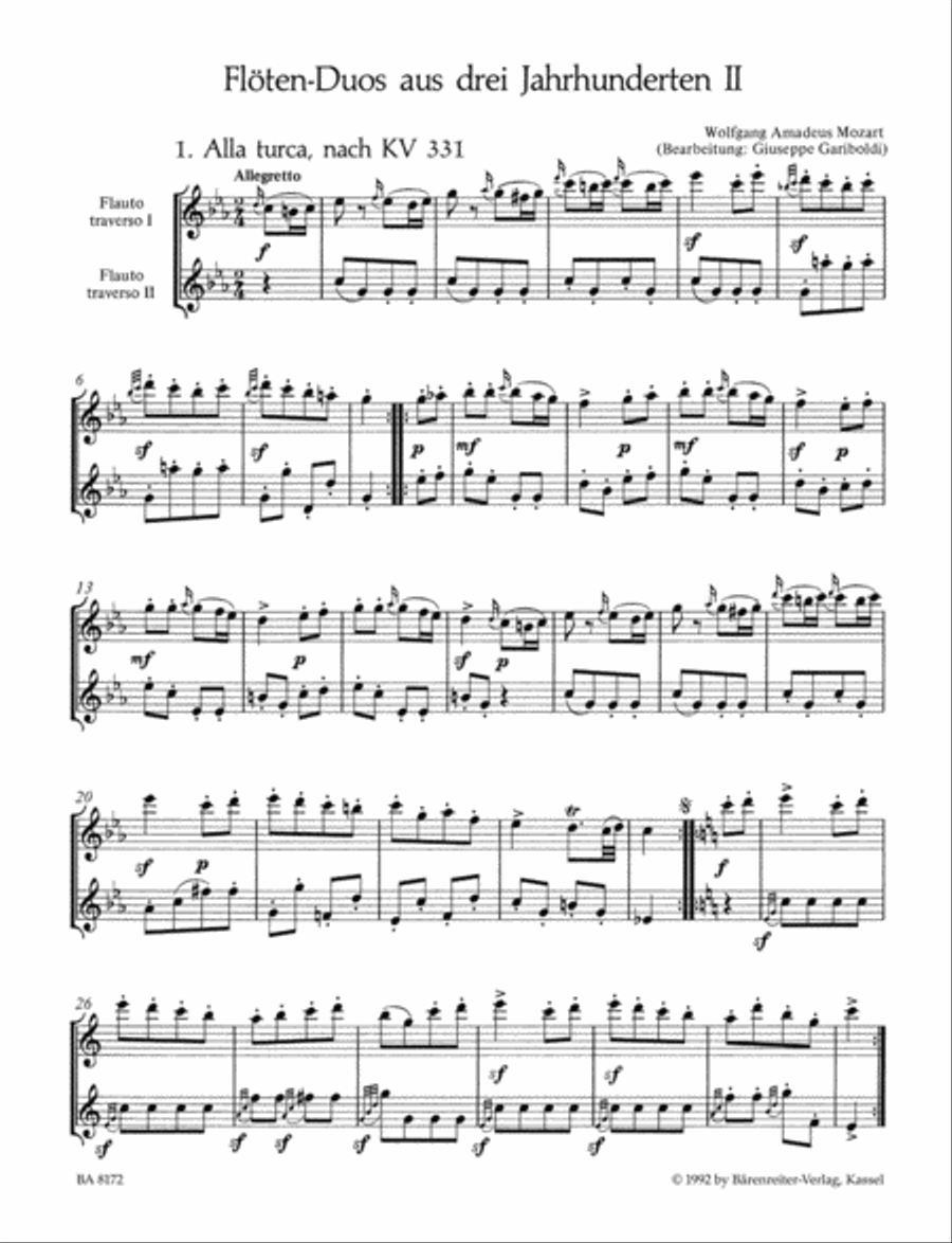 Flötenduos aus drei Jahrhunderten. Heft 2 Flute Duet scores gallery preview page 2