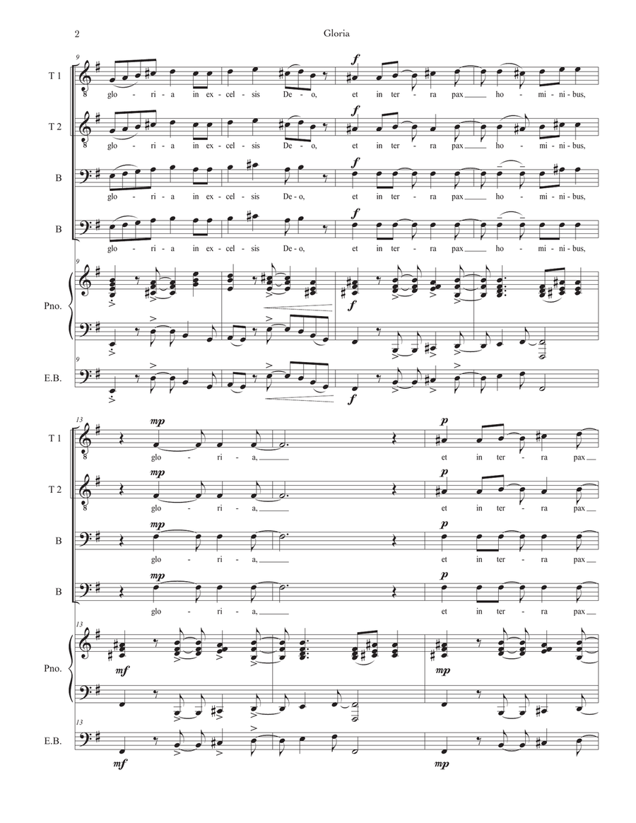 Gloria TTBB scores gallery preview page 2