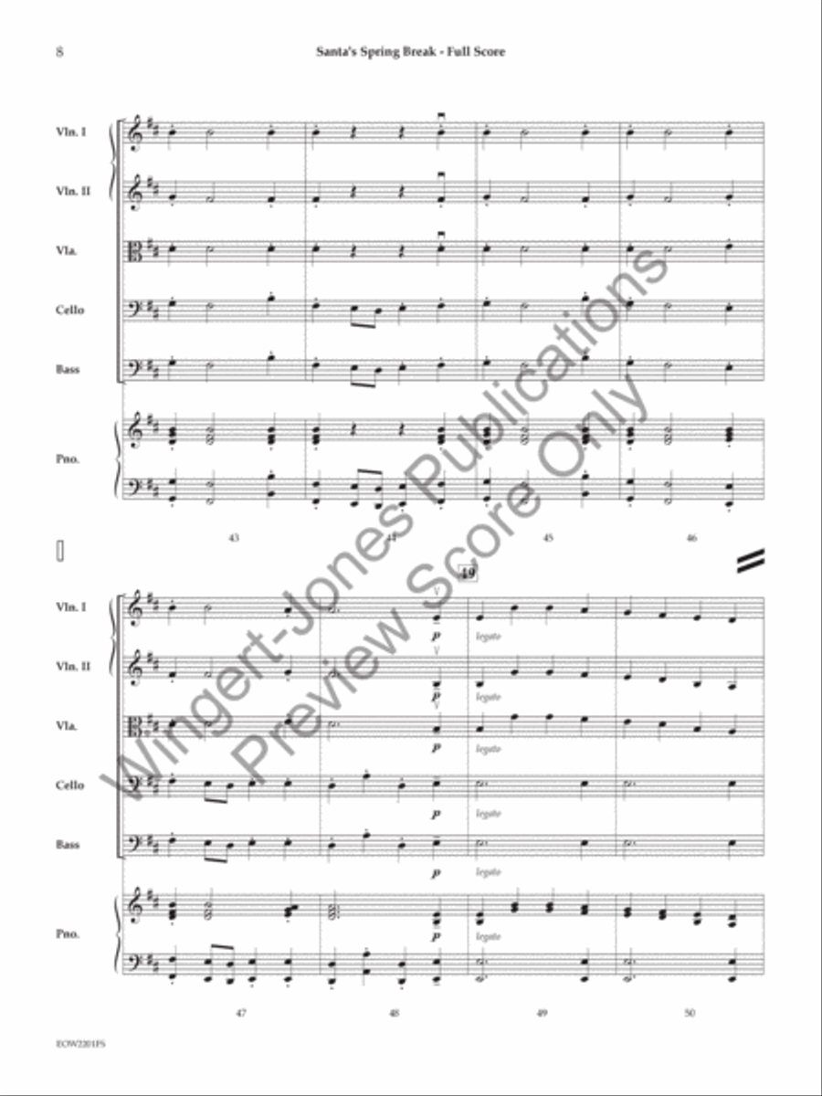 Santa's Spring Break String Orchestra scores gallery preview page 7