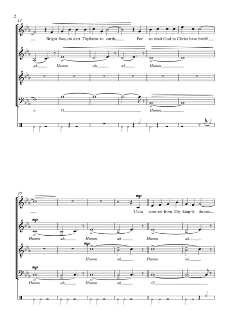 Redeemer of the Nations, Come 4-Part scores gallery preview page 2