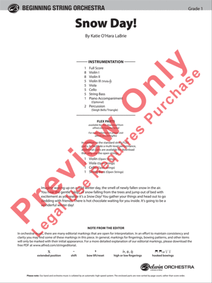 Snow Day String Orchestra scores gallery preview page 2