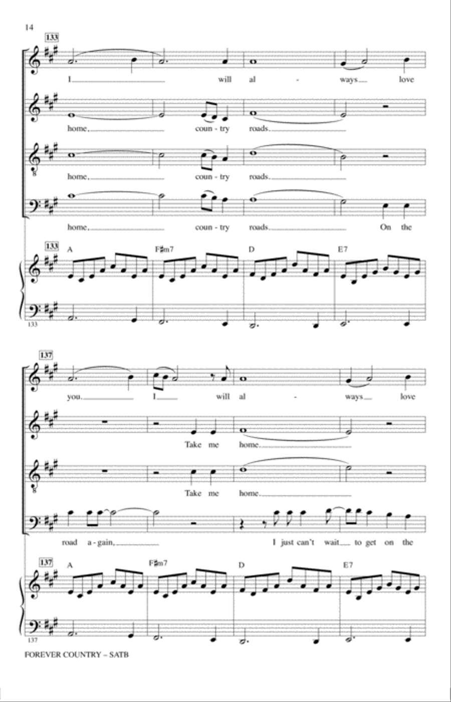 Forever Country 4-Part scores gallery preview page 13