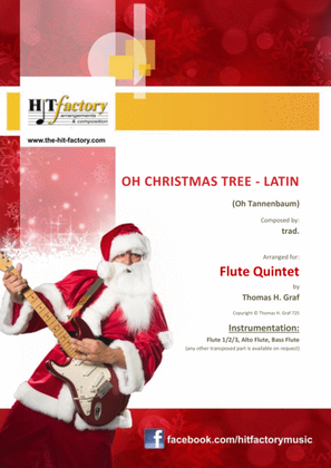 Book cover for Oh Christmas tree - Latin - (Oh Tannenbaum) - Flute Quintet