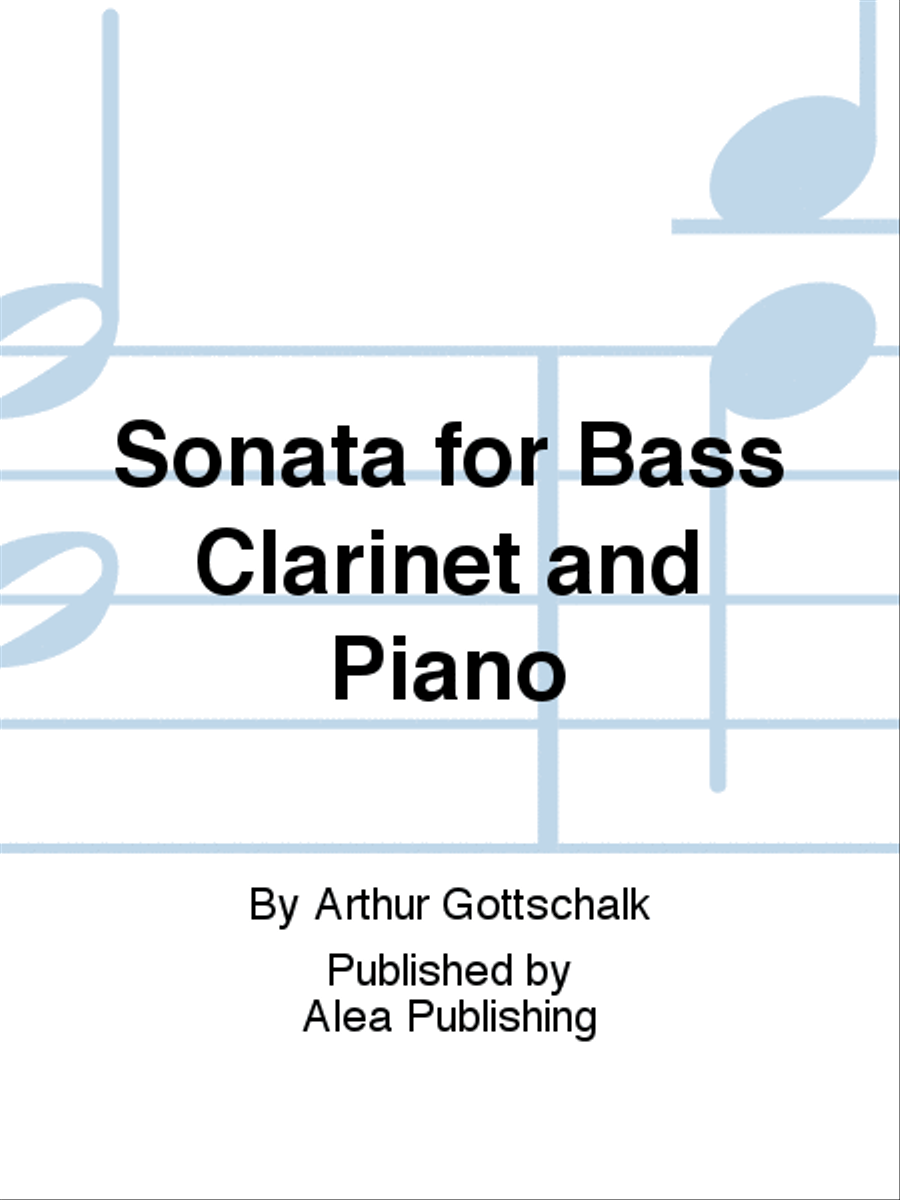 Sonata for Bass Clarinet and Piano Bass Clarinet scores gallery preview page 1