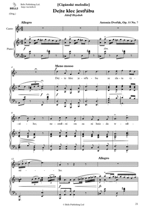 Book cover for Dejte klec jestrabu, Op. 55 No. 7 (Original key. D minor)