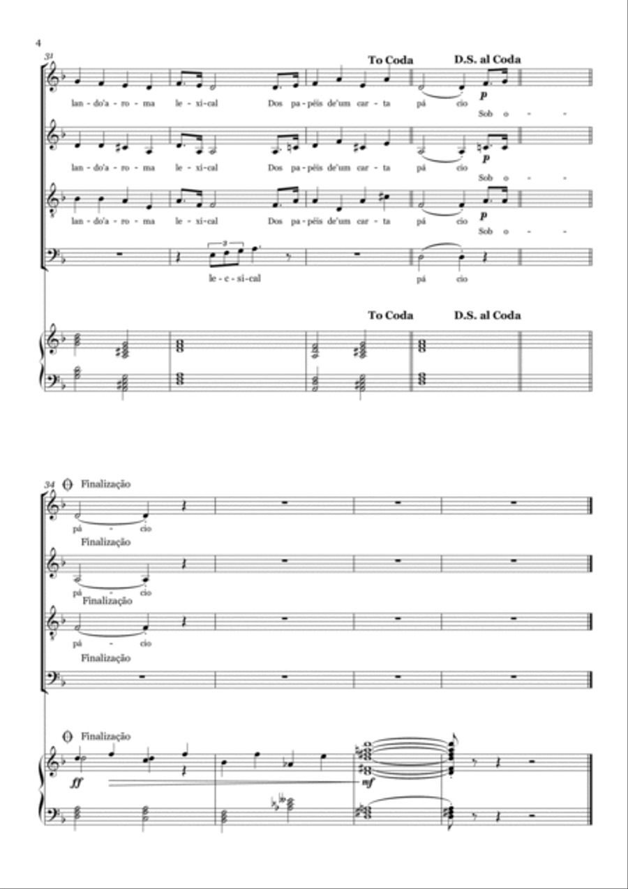 Hino da Academia de Letras de Campina Grande - PB Piano Method scores gallery preview page 4