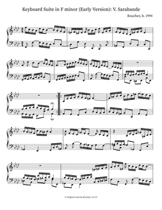 Keyboard Suite in F minor (Early Version) V. Sarabande