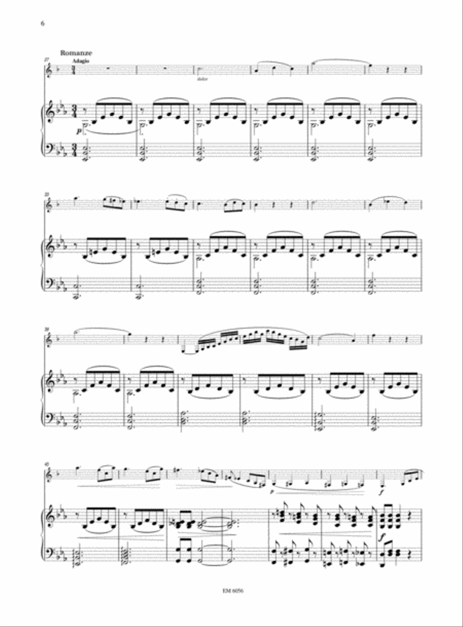 Romanze for Bass Clarinet and Piano Bass Clarinet scores gallery preview page 3