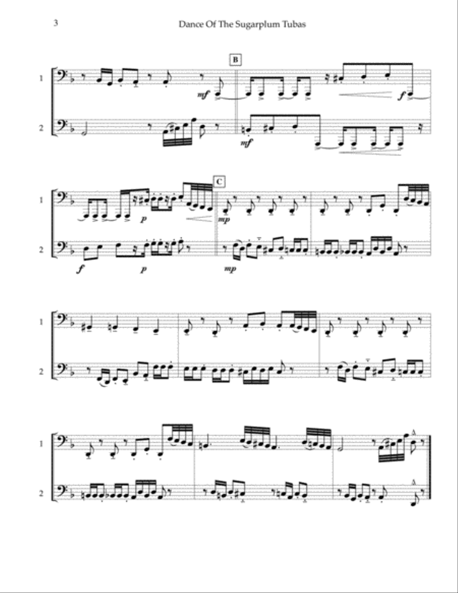 Dance Of The Sugarplum Tubas Brass Duet scores gallery preview page 4