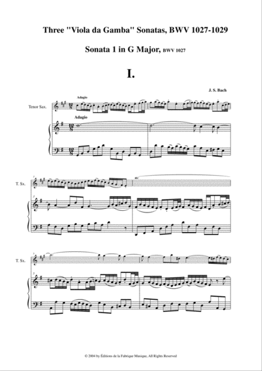 J. S. Bach: Three 
