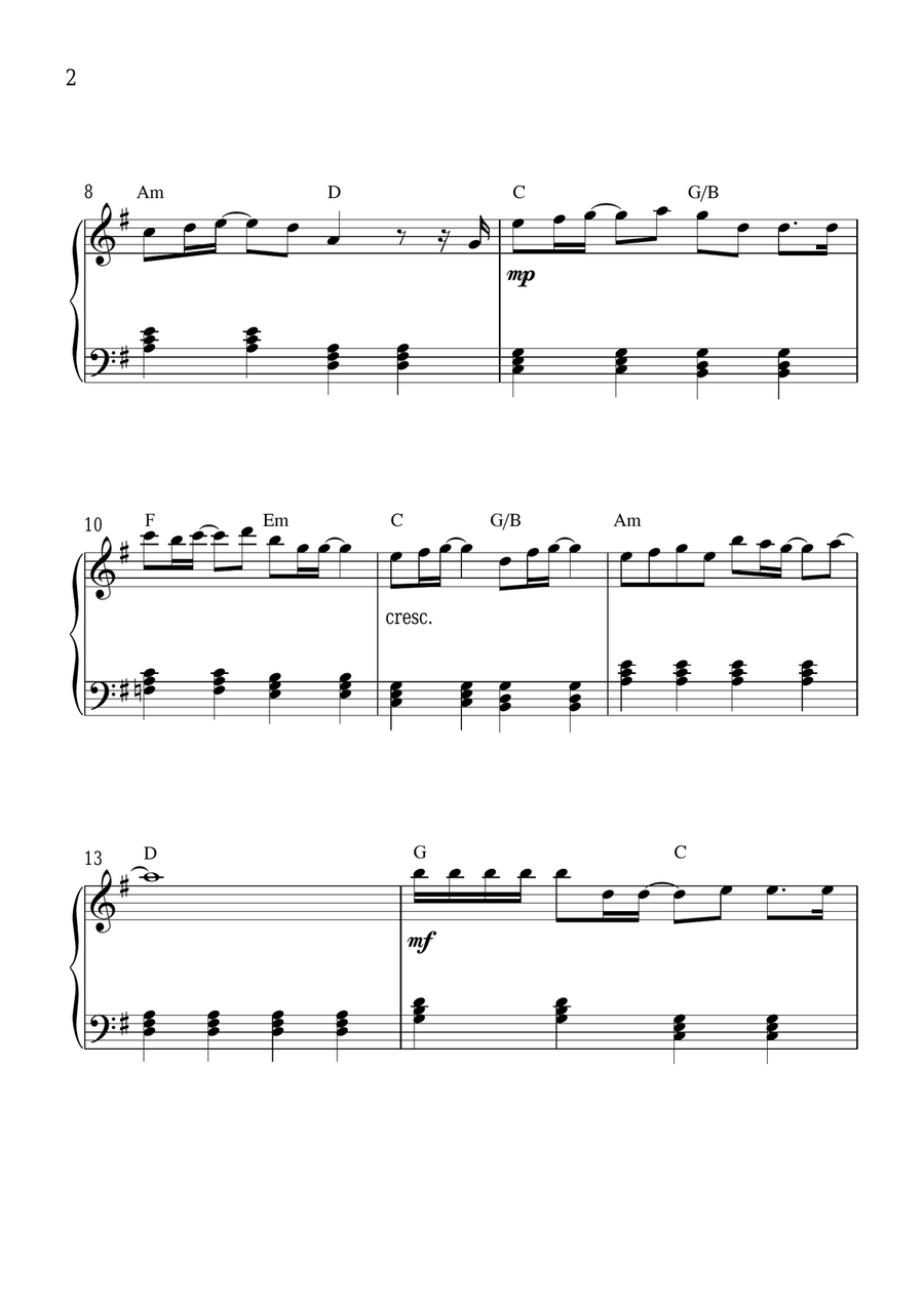 Nothing's Gonna Change My Love For You Piano Solo scores gallery preview page 2